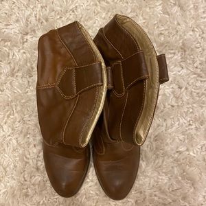 High heeled cowgirl boots